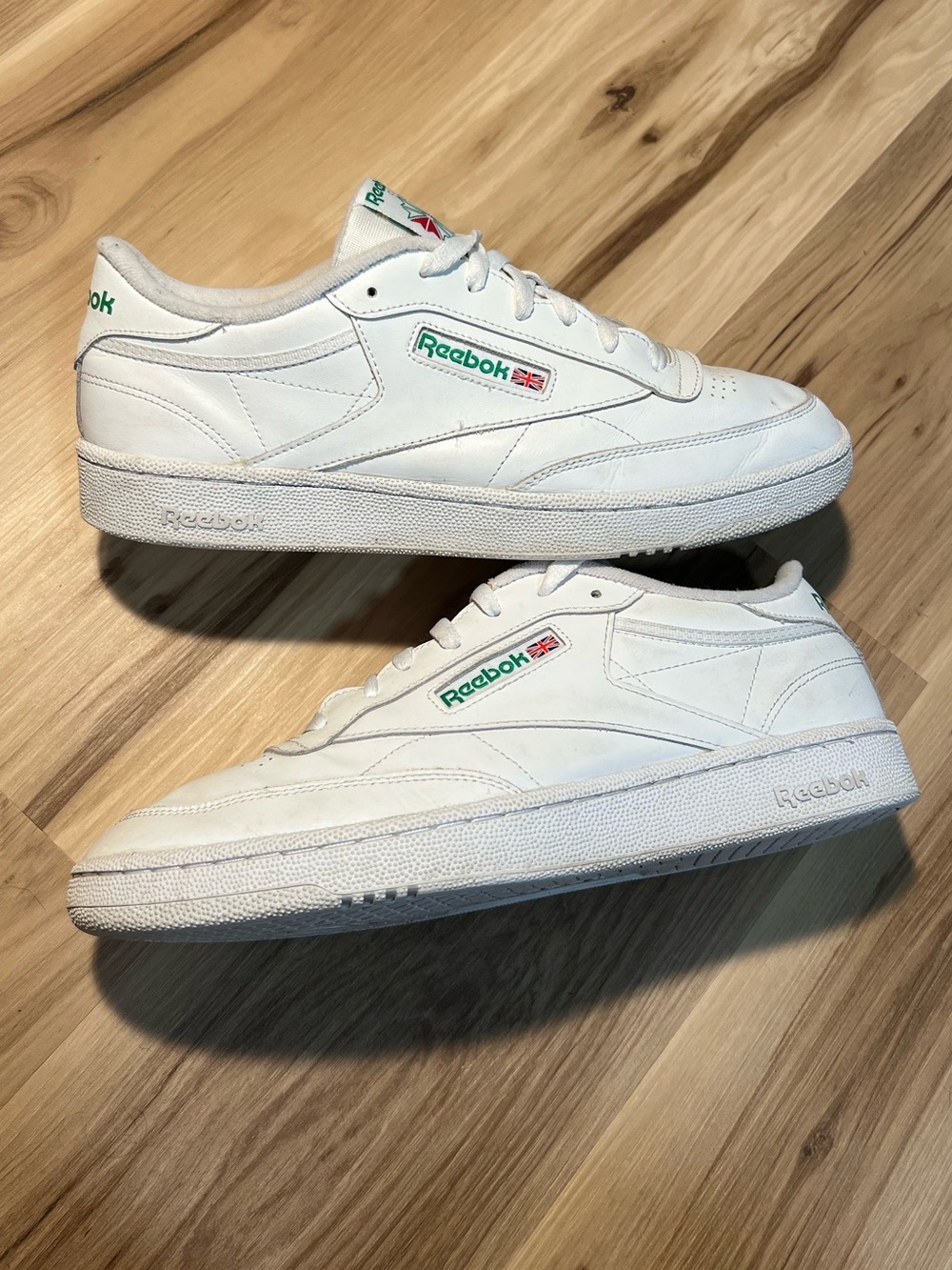 Reebok Club C 85 - White and Green Leather Sneaker